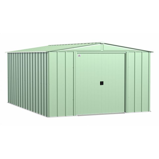 Arrow Classic Steel Storage Shed, 10x14, Vert sauge