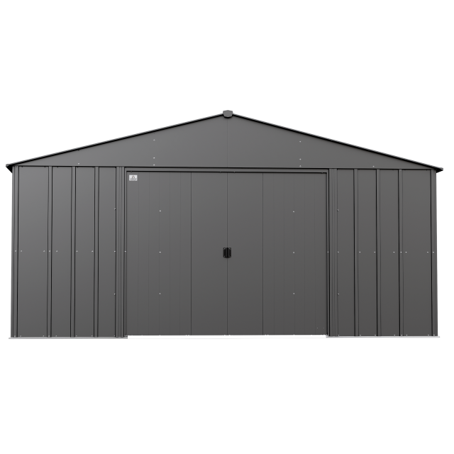 Abri de jardin Arrow Classic en métal, 14 x 14, gris anthracite