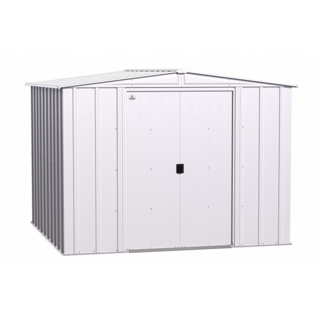 Arrow Classic Steel Storage Shed, 8x8, Flute Grey