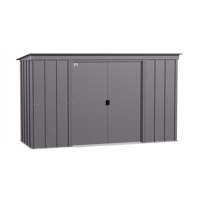 Remise de rangement en acier Arrow Classic, 10x4, gris anthracite