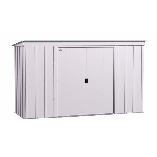 Arrow Classic Steel Storage Shed, 10x4, Flute Grey