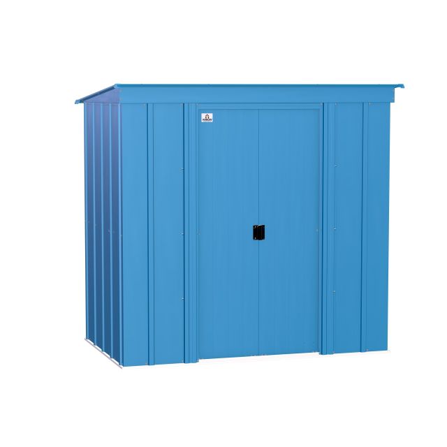 Arrow Classic Steel Storage Shed, 6x4, Gris bleu