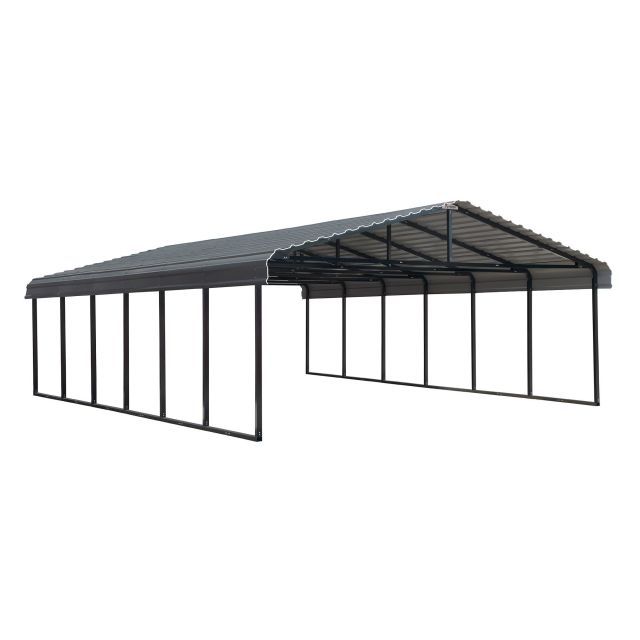 Arrow Carport, 20 ft. x 29 ft. x 7 ft. Charcoal
