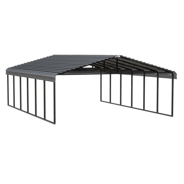 Abri d'auto Arrow, 20 pieds x 29 pieds x 9 pieds Anthracite