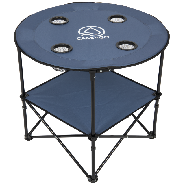 28" diameter fabric round portable table Slate Blue