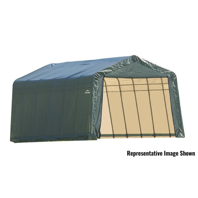 ShelterCoat 13 x 28 x 10 ft. Garage Peak Green STD