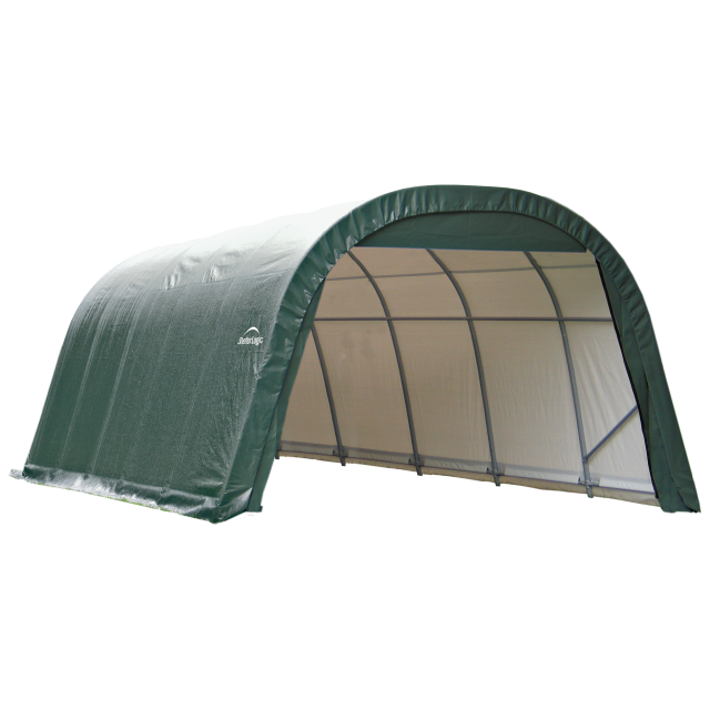 ShelterCoat 12 x 20 ft. Wind and Snow Rated Garage Round Green STD