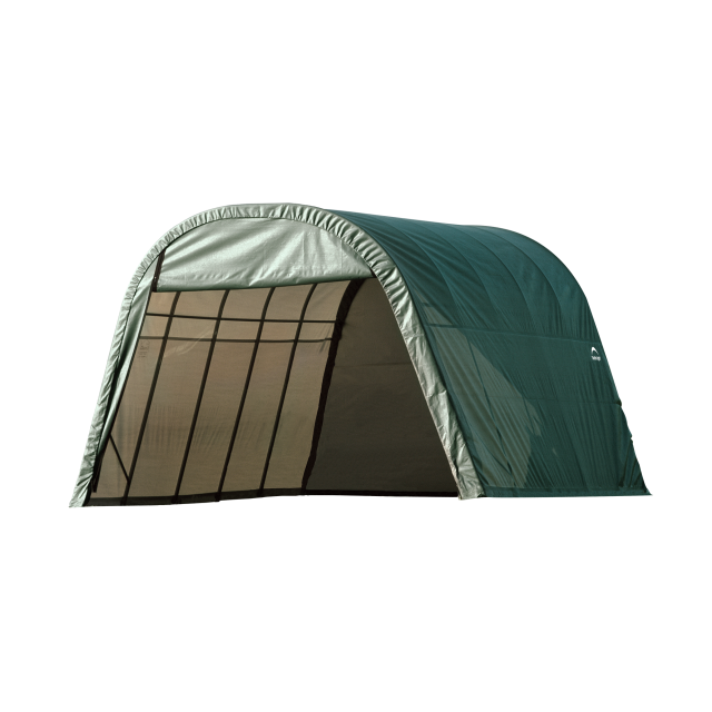 ShelterCoat 13 x 24 ft. Wind and Snow Rated Garage Round Green STD