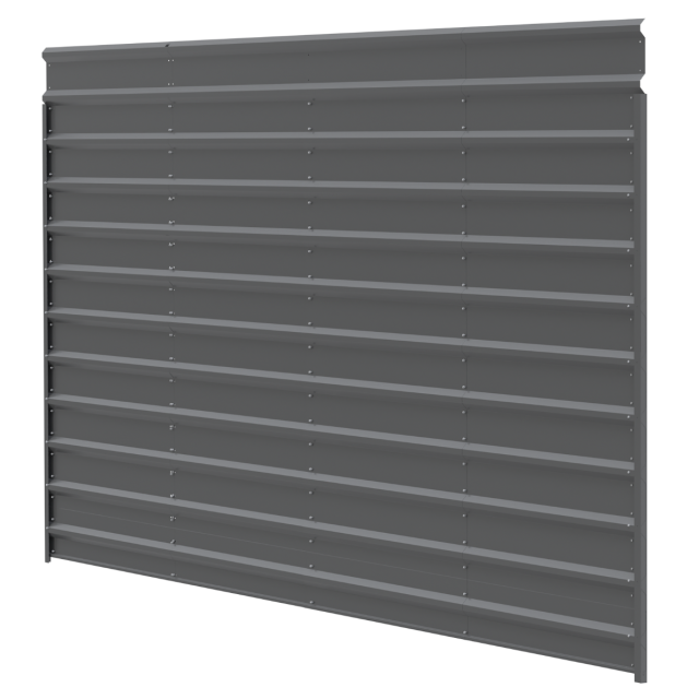 Arrow 20ft. x 9ft. Charcoal One Sided Steel Carport Enclosure