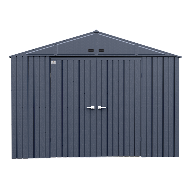 Arrow Elite Steel Storage Shed, 10x12, Anthracite