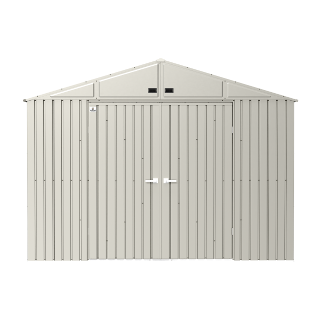 Abri de rangement Arrow Elite en acier, 10 x 12, gris froid