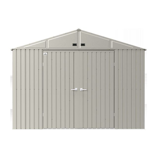 Abri de rangement Arrow Elite en acier, 10 x 14, gris froid