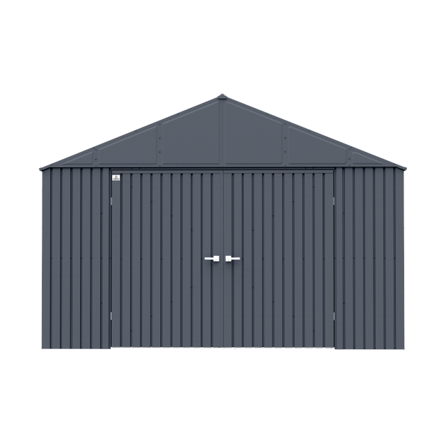 Arrow Elite Steel Storage Shed, 12x16, Anthracite