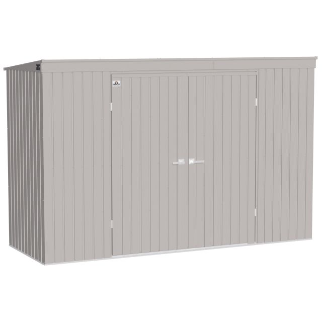Arrow Elite Steel Storage Shed, 10x4, Cool Grey