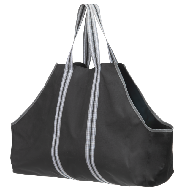 Firewood Bag Heavy Duty 29 x 9 x 18   in. Black and Gray