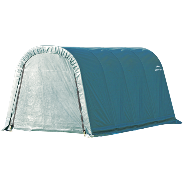 ShelterCoat 8 x 16 ft. Wind and Snow Rated Garage Round Green STD