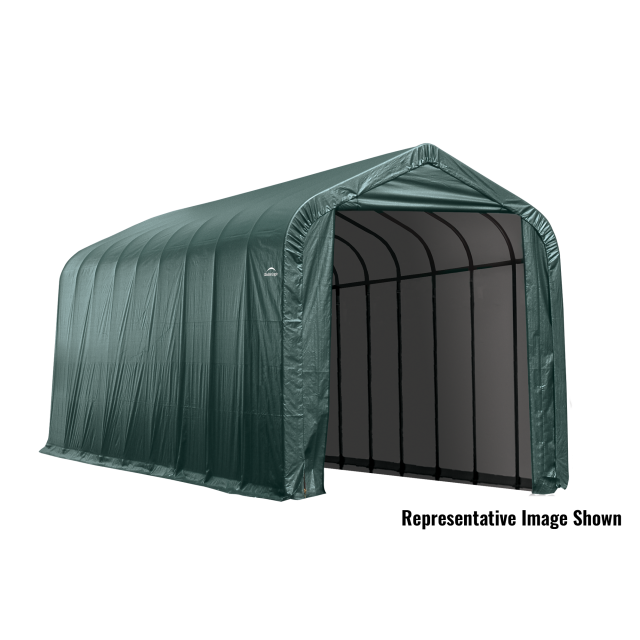 ShelterCoat 15 x 28 x 12 ft. Garage Peak Green STD