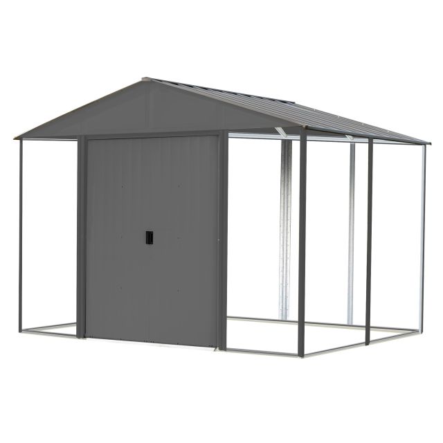 Ironwood Steel Hybrid Shed Kit 10 x 8 ft. Galvanized Anthracite