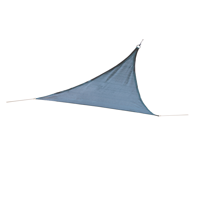 Voile d’ombrage triangulaire bleu de 16 pi