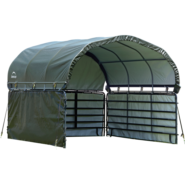 Enclosure Kit for Corral Shelter 12 x 12 ft. Green (Corral Shelter & Panels NOT Included)