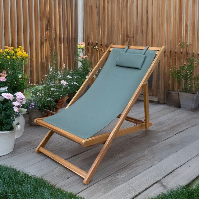 Corriveau Deck chair-Green forest
