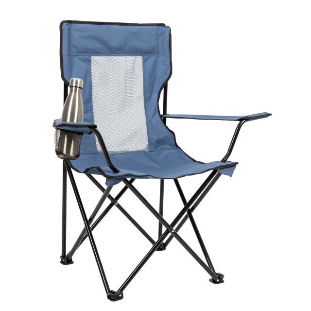 Mesh back quad camping chair Steel