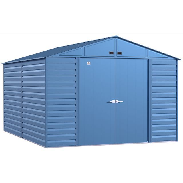 Arrow Select Steel Storage Shed, 10x14, Blue Grey