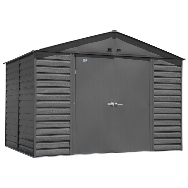 Arrow Select Steel Storage Shed, 10x8, Charcoal