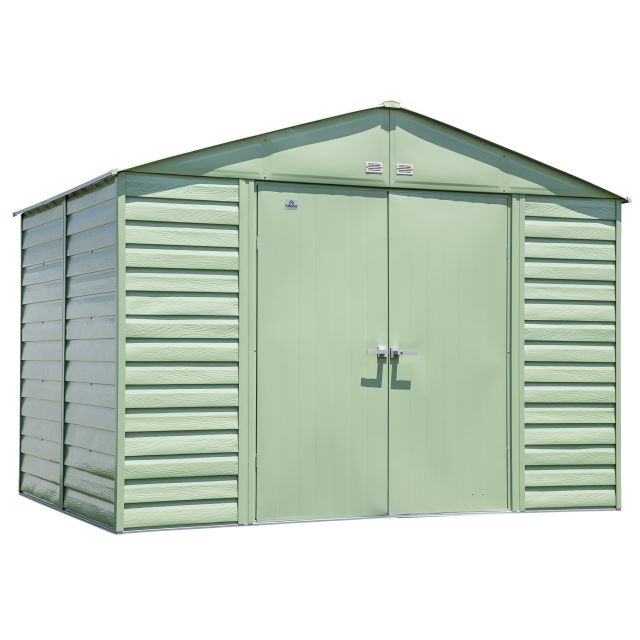 Arrow Select Steel Storage Shed, 10x8, Sage Green