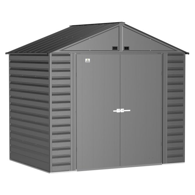 Arrow Select Steel Storage Shed, 8x6, Gris anthracite