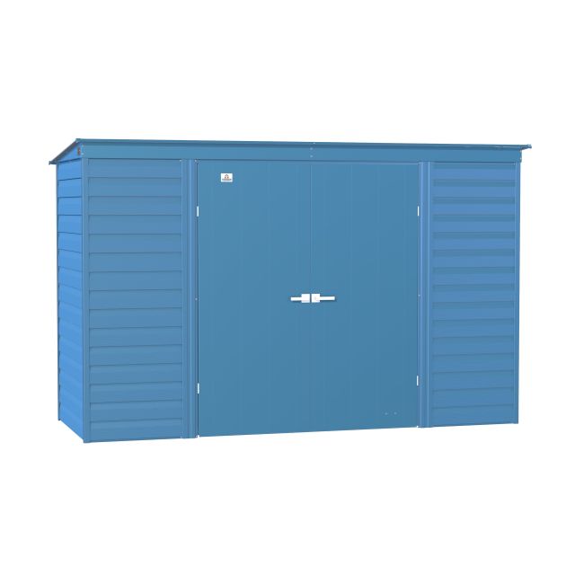 Arrow Select Steel Storage Shed, 10x4, Gris bleu