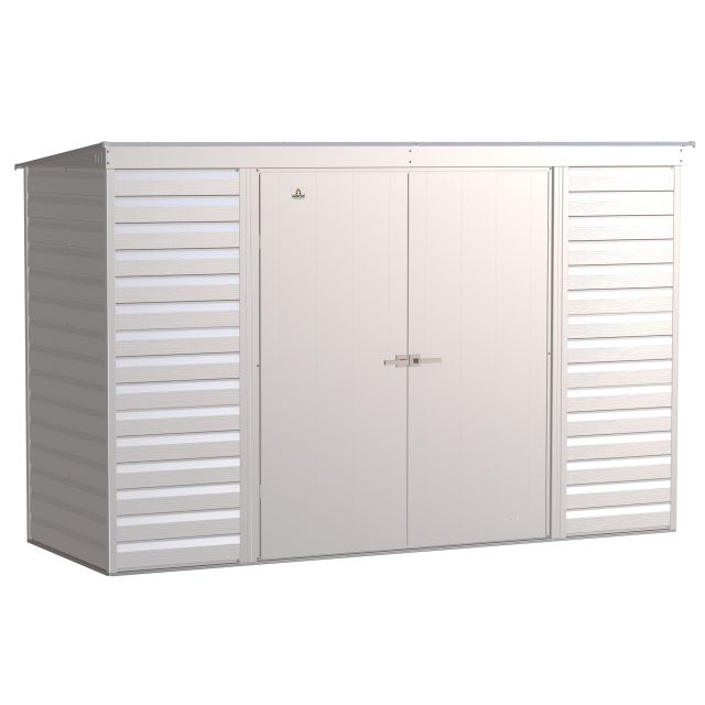 Arrow Select Steel Storage Shed, 10x4, Gris pâle