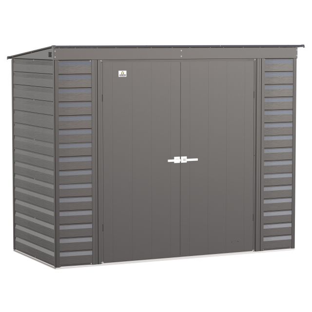 Arrow Select Steel Storage Shed, 8x4, Charcoal