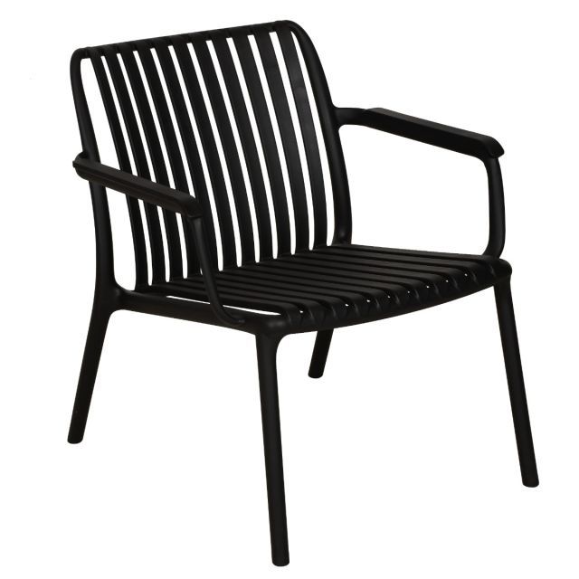 Corriveau Summer stripe line one-seater chair wtih arm, Black