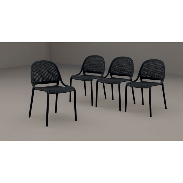 Corriveau Summer armless dining chair Black 
(4 chairs/box )