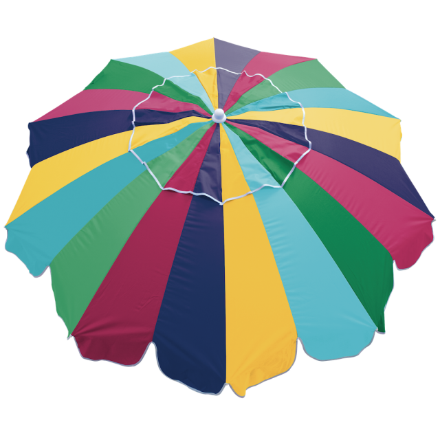 7' 20 Panel Umbrella with Integrated Sand Anchor