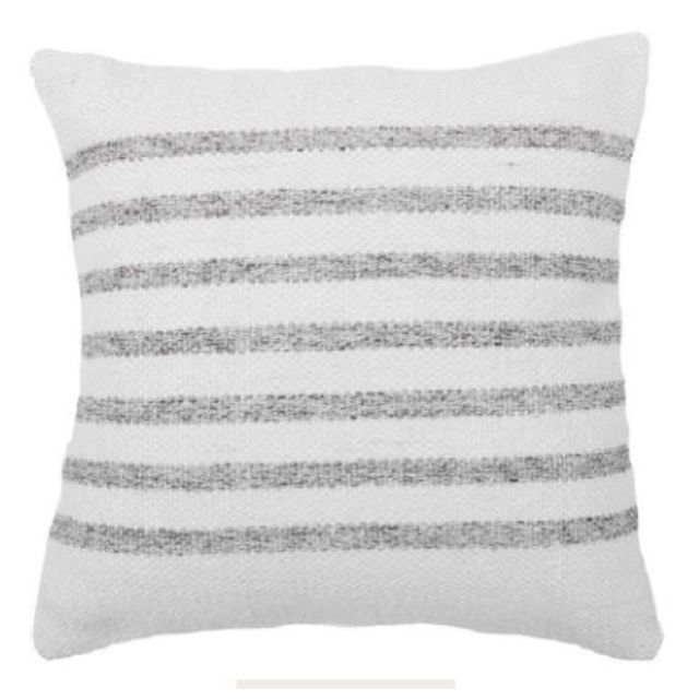 Element striped cushion 18" x 18" - Grey stripe