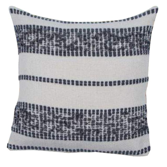 Mineral striped cushion 18" x 18" - Blue grey