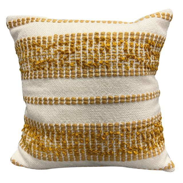 Mineral striped cushion 18" x 18" - Yellow