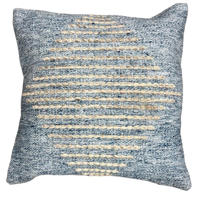 Ocean textured cushion  18" x 18" - Blue design with texture