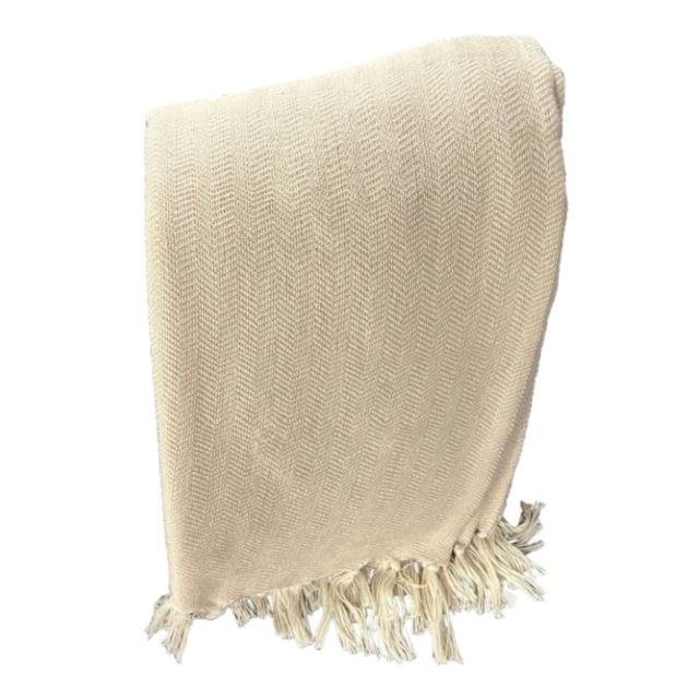 Charm solid throw 50" x 60" - Ecru