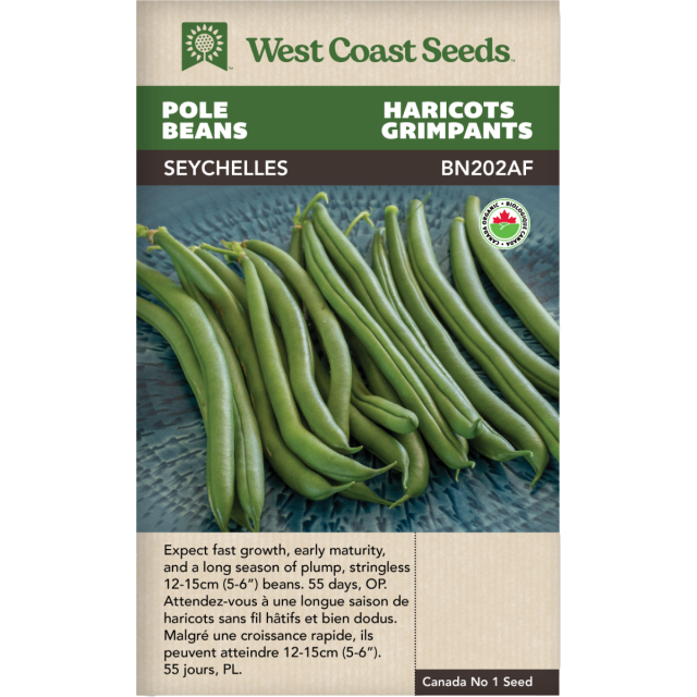 Seychelles Poteau Haricots Légumes Graines Biologiques - West Coast Seeds