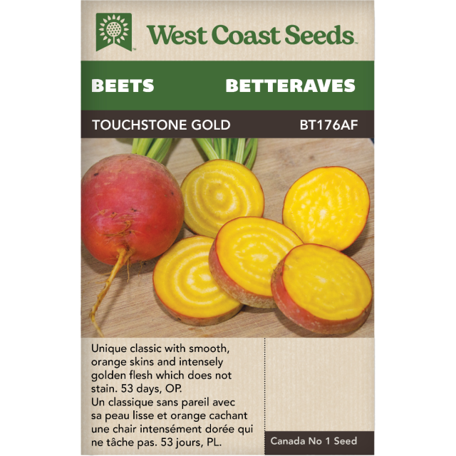 Touchstone Gold Jaune Betteraves Légumes Graines - West Coast Seeds