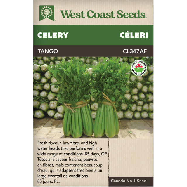 Tango enrobée Céleri Légumes Graines Biologiques - West Coast Seeds