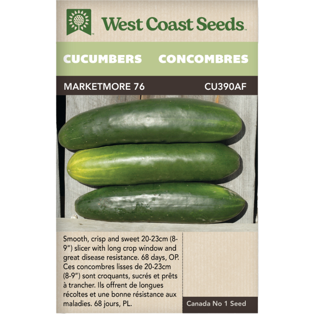 Marketmore Tranchage Concombres Légumes Graines - West Coast Seeds