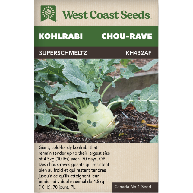 Superschmeltz Chou-rave Légumes Graines - West Coast Seeds