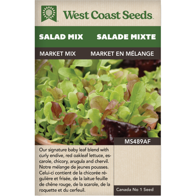 West Coast Market en mélange Mélange Mescluns Légumes Graines - West Coast Seeds