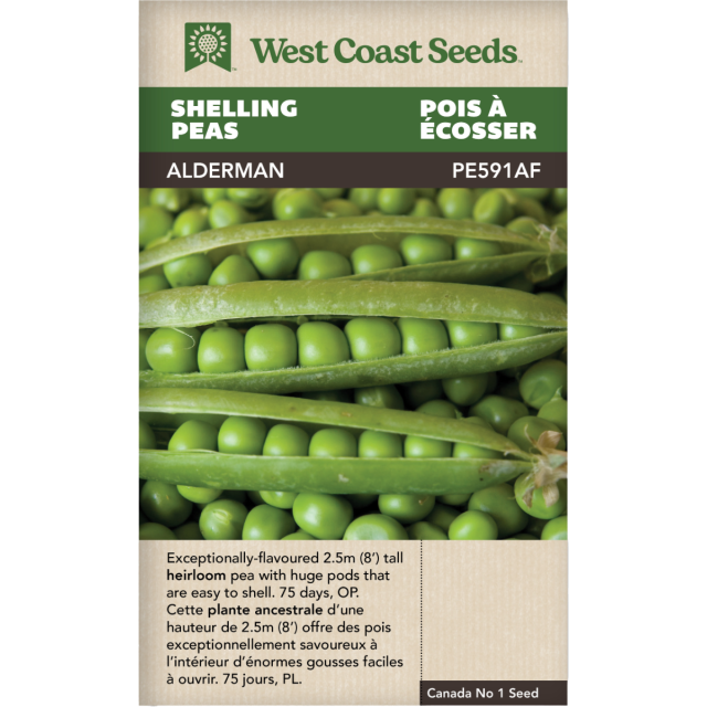 Alderman (Tall Telephone) Shelling Peas Vegetable Seeds - West Coast Seeds - PE591AF