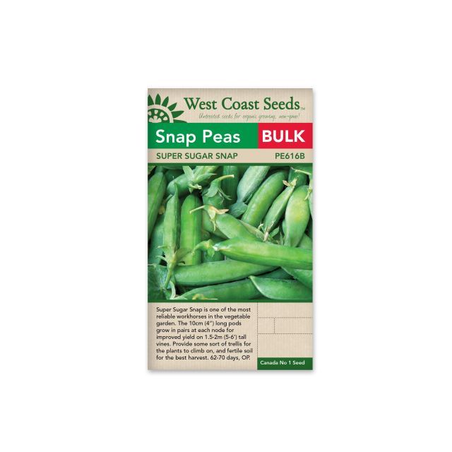 Super Sugar Snap Peas Vegetable Seeds - West Coast Seeds - PE616B