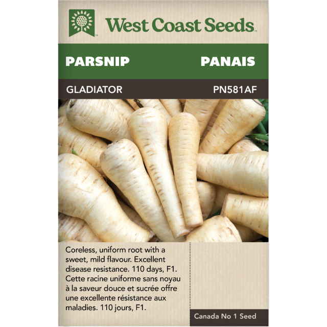 Gladiator Panais Légumes Graines - West Coast Seeds